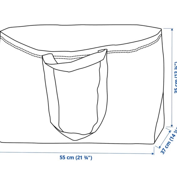 (Set of 3) NEW Ikea FRAKTA Shopping bag, large, blue - Picture 5 of 10